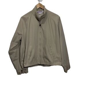 Vintage 70s 80s Windbreaker Men’s Bomber Jacket Beige Khaki Light 48 XL